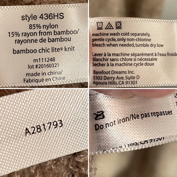 NWOT Barefoot Dreams Neutral Stripes Cozy Calypso Wrap Cardigan Sweater Size 3X - Picture 14 of 14